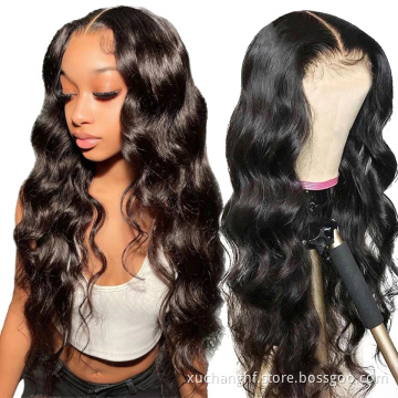 Raw Indian Straight 4X4 5X5 6X6 Hd Lace Closure Wig Human Hair,Invisible Lace Front Closure Wigs Pre Pluck With Baby Hair